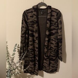 Rachel Zoe Camouflage Cardigan - Black and Brown